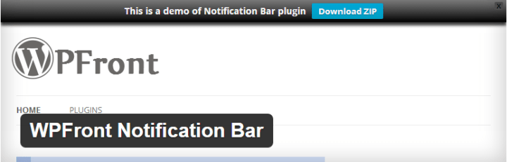 notification top bar plugin