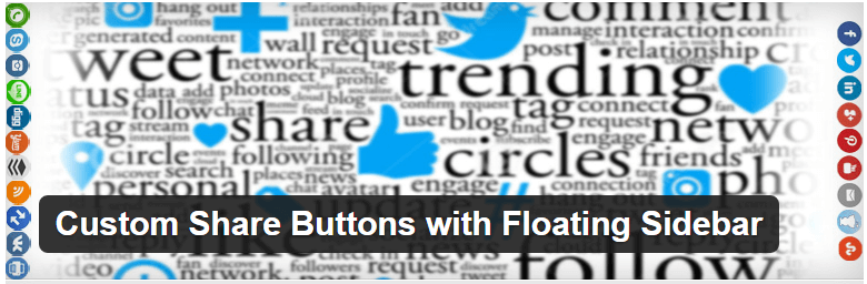 Custom Share Buttons with Floating Sidebar — wordpress social